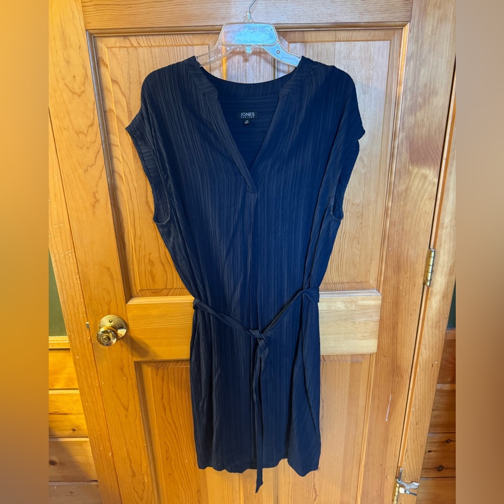 Jones New York Textured Blue Dress